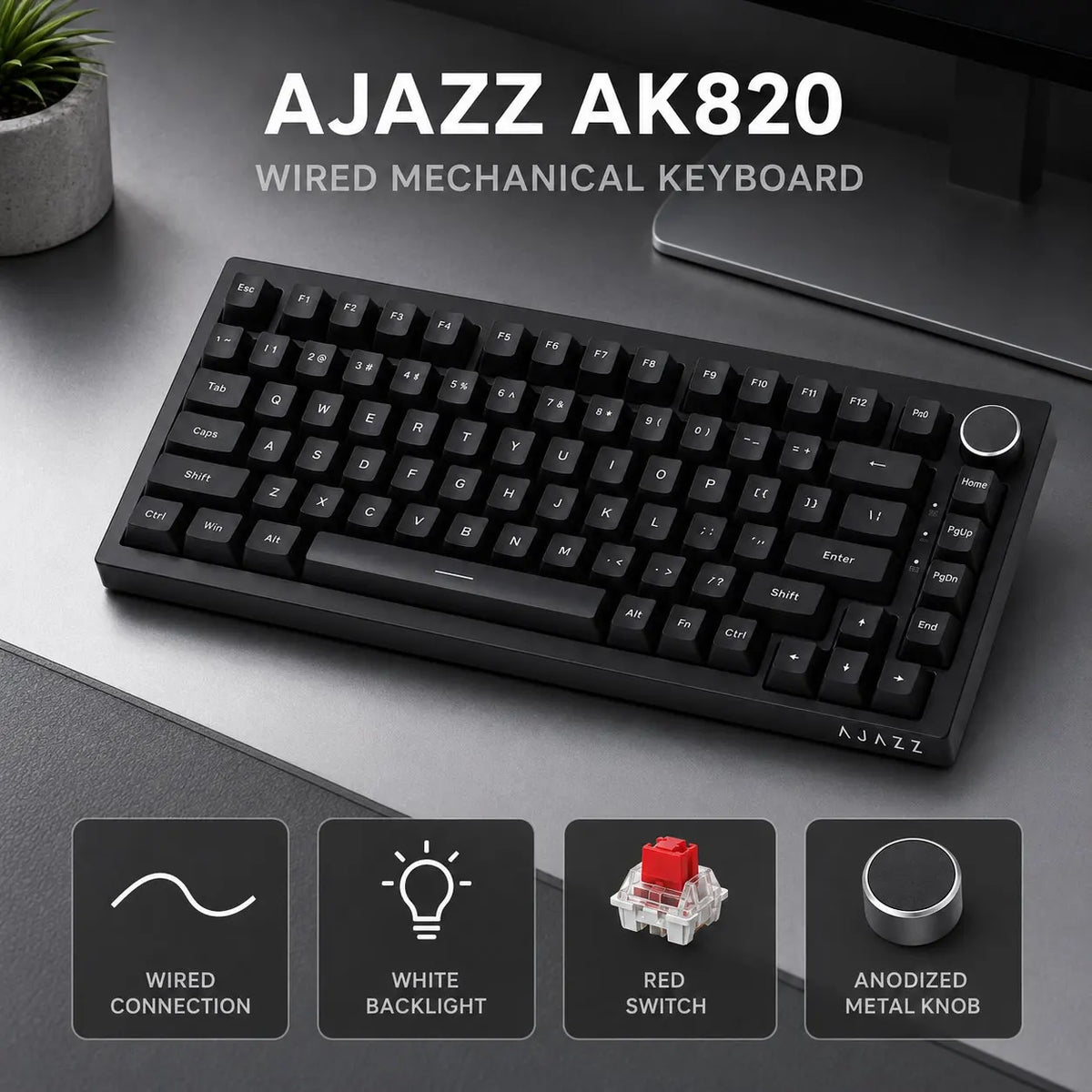 Wireless Mechanical Keyboard 82-Key RGB