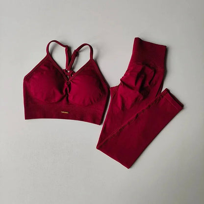 Women's Workout Set High-Waisted Yoga Fitness Clothes for Running