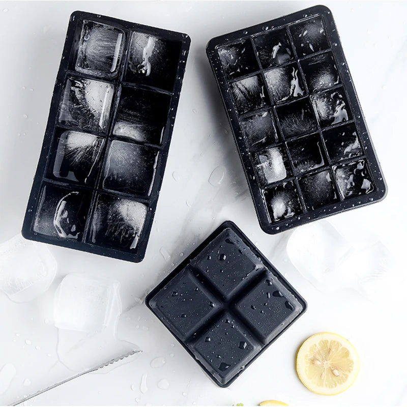 Large Silicone Ice Cube Tray Jumbo Square Ice Mold