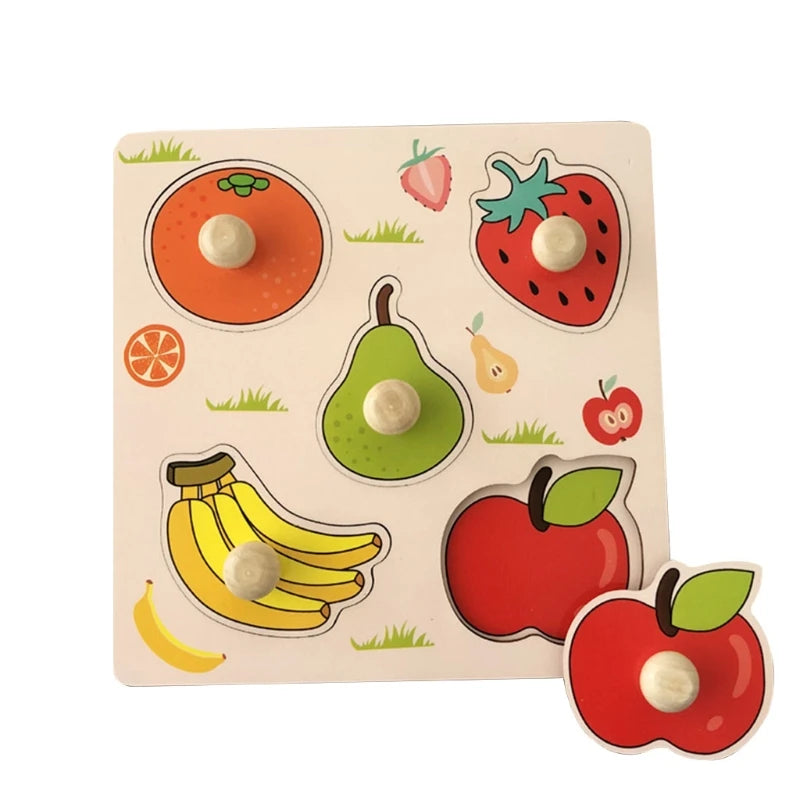 Montessori Wooden Puzzle – Geometry Learning Toy for Kids