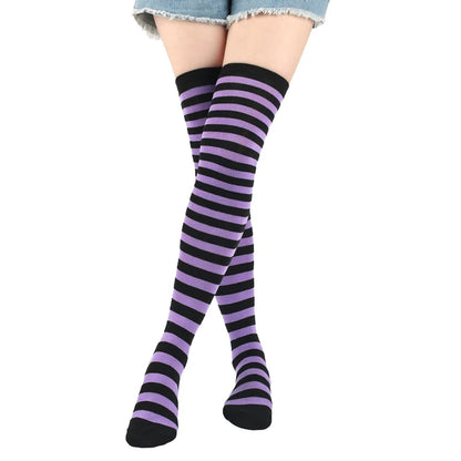 Striped Over the Knee Socks – Long Pinstripe Style