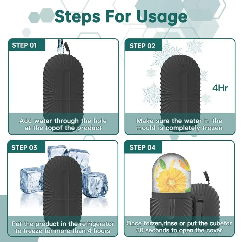 Ice Face Roller – Reusable Silicone Facial Massage Ice Mold