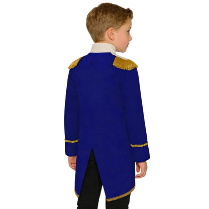 Baby Boys Prince Costume Long Sleeve Tailcoat Jacket Royal Court Marching Band Uniforms Halloween America Drum Costumes