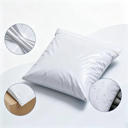 White Poly Mailer Bags – Self-Adhesive Shipping Envelopes 50 Pack