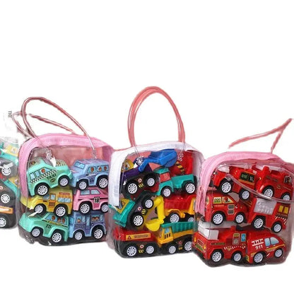 Mini Pull Back Cars Set – 6 Piece Diecast Toy Vehicles