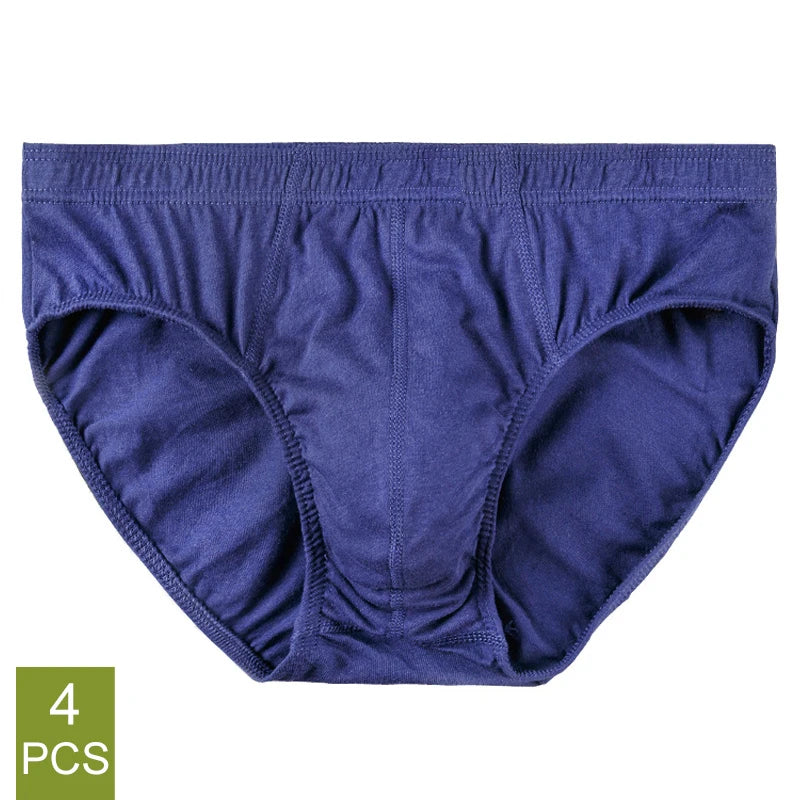 Men’s Cotton Underwear 4 Pack – Breathable Plus Size Briefs