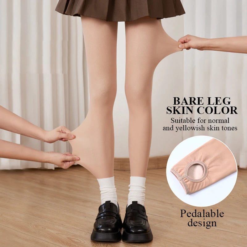 Women's Winter Fleece Tights – Warm Double-Layer Design