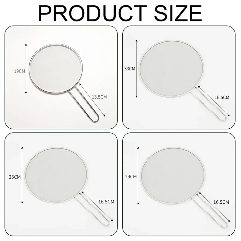 Stainless Steel Splatter Guard – Mesh Oil Splash Screen