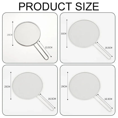 Stainless Steel Splatter Guard – Mesh Oil Splash Screen