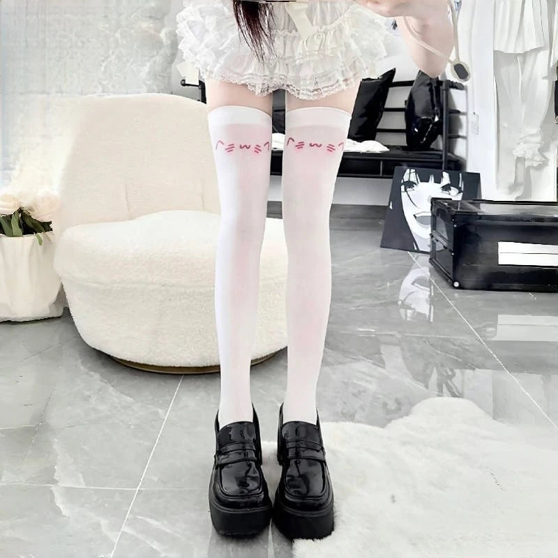 Cartoon Thigh High Socks for Women – 2 Pair Set