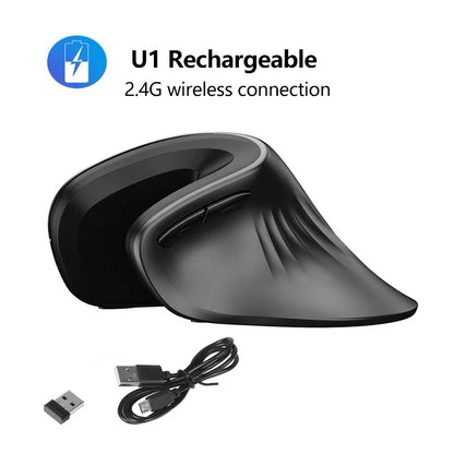 Vertical Wireless Mouse Ergonomic Silent 2.4G USB Mouse for PC