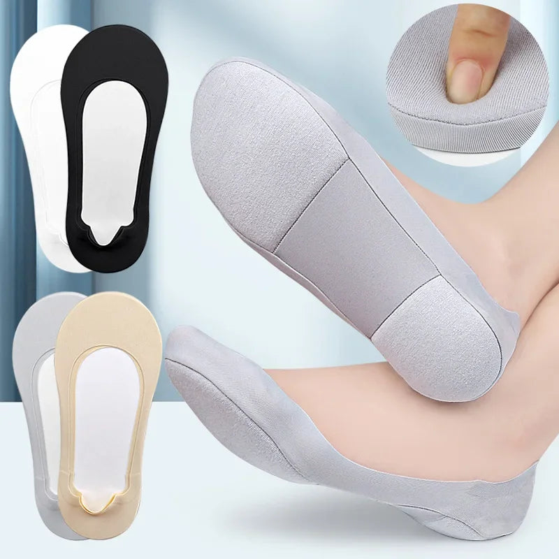 Women's Boat Socks Insoles – Invisible Non-Slip Shock-Absorbing Foot Pads