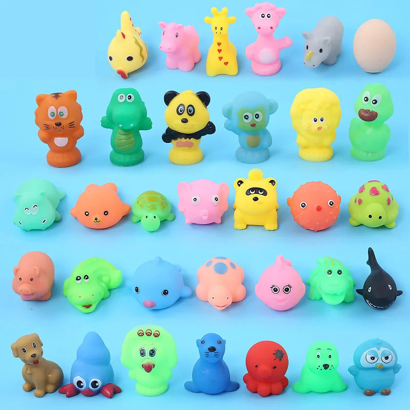 Baby Bath Toys – 10-Piece Squeeze & Float Animal Set