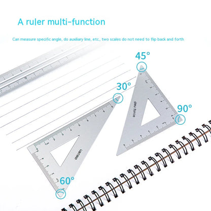 Ruler Set 4-Piece – Student Geometry Rulers & Angle Measuring Tools