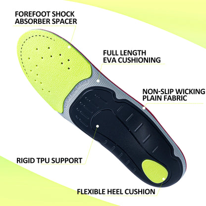 Orthopedic Insoles – Arch Support Inserts for Work & Sports Shoes