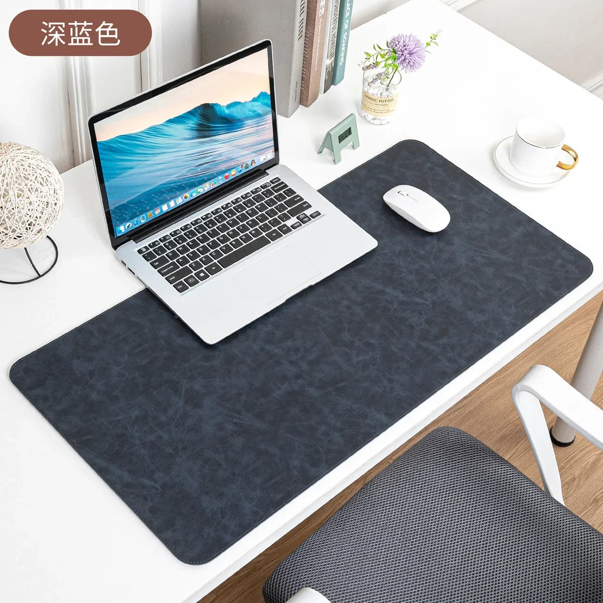 Desk Pad – Waterproof PU Leather Mouse Mat for Keyboard & Laptop