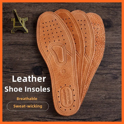 Leather Insoles Cowhide Breathable Deodorizing Shoe Inserts
