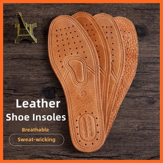 Leather Insoles Cowhide Breathable Deodorizing Shoe Inserts