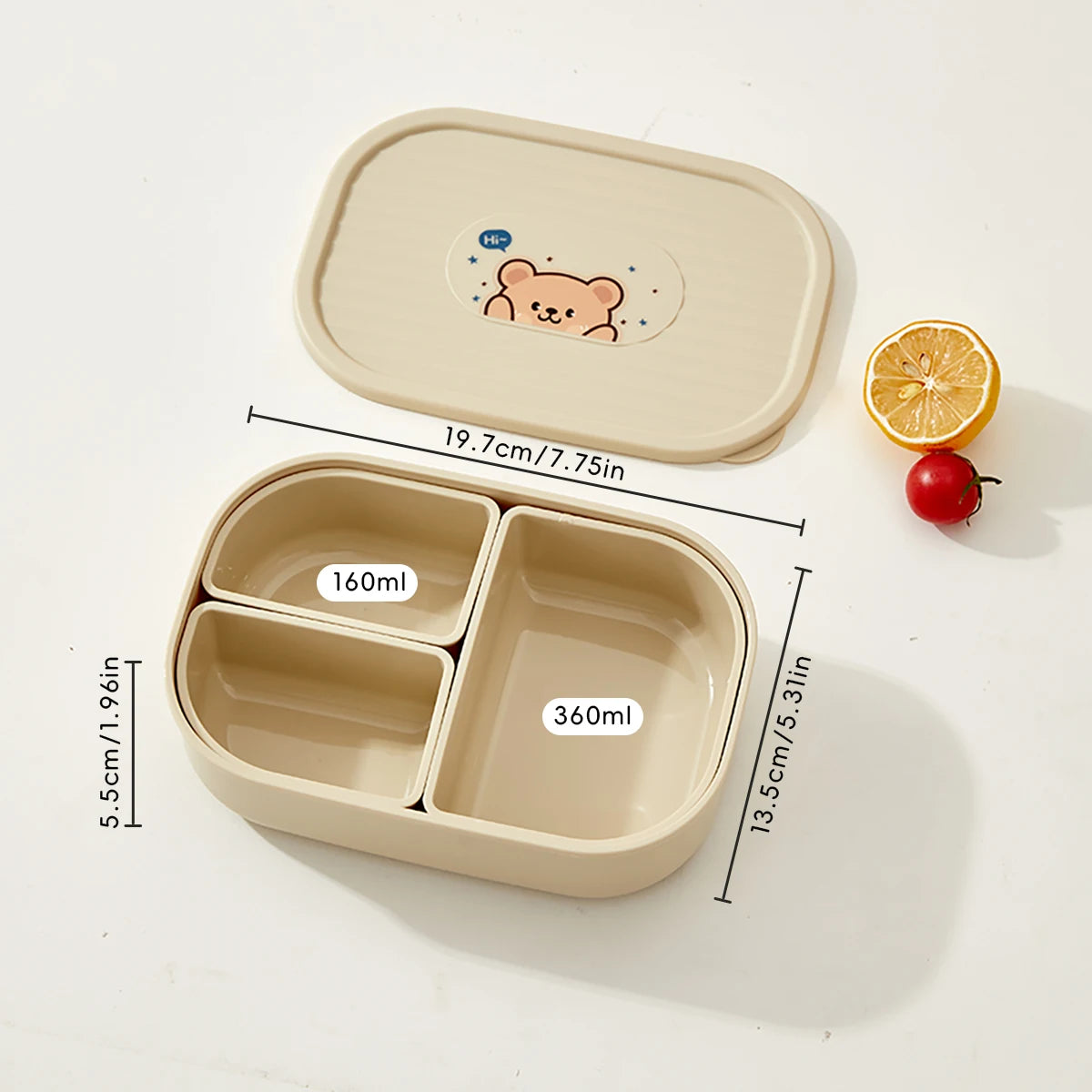 3 Compartment Bento Box
