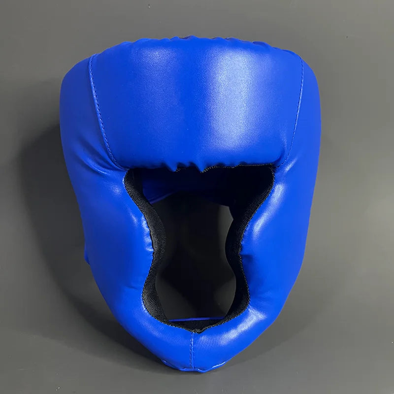 Boxing Headgear for Adults, PU Leather Training Helmet