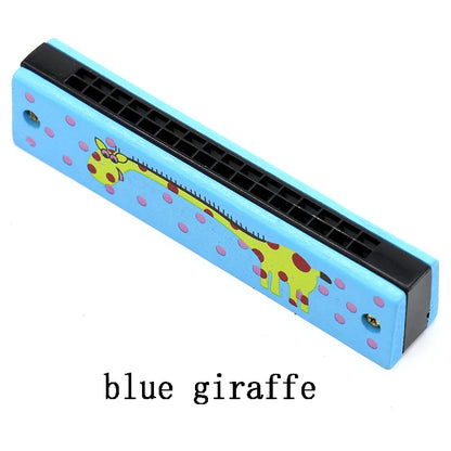 Kids Wooden Harmonica Musical Instrument Toy for Beginners