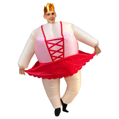 Adult Funny Ballet Inflatable Costume For Men Women Carnival Purim Fancy Dress Suits Halloween Mascots Cosplay Costumes