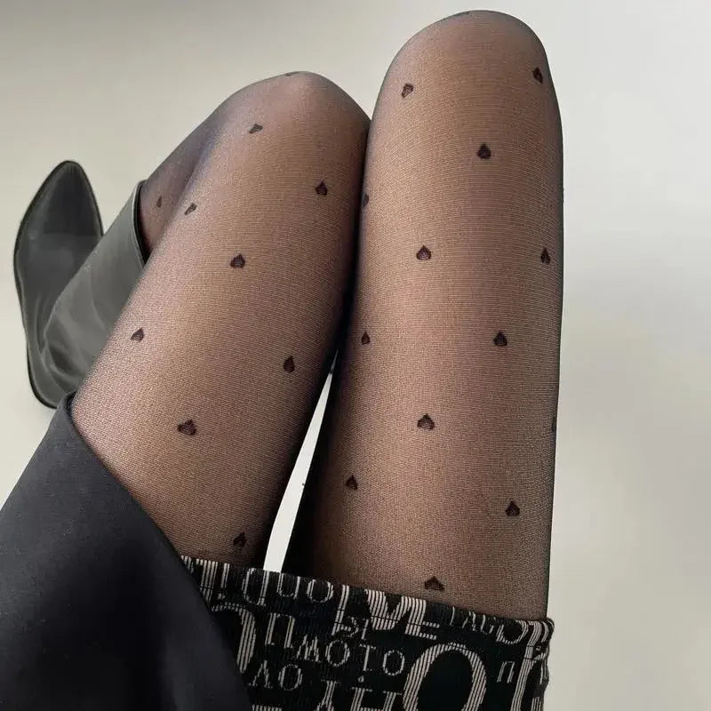 Polka Dot Tights for Women – Vintage Sheer Pantyhose