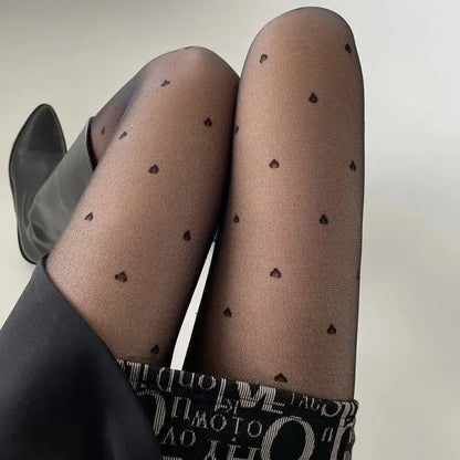 Polka Dot Tights for Women – Vintage Sheer Pantyhose