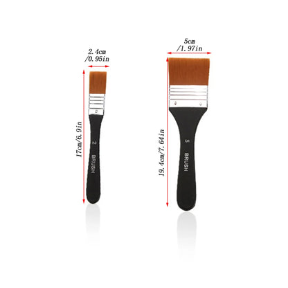 Paint Brush Set 7 Sizes Nylon Art Brushes for Acrylic Watercolor Oil