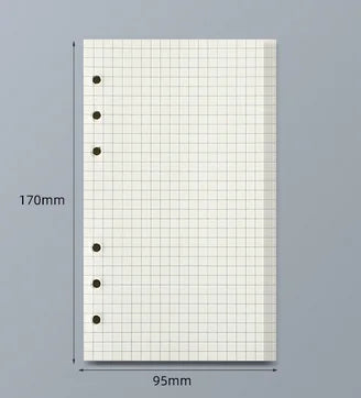 Loose Leaf Notebook Refill – A5 A6 A7 Lined, Blank & Grid Paper