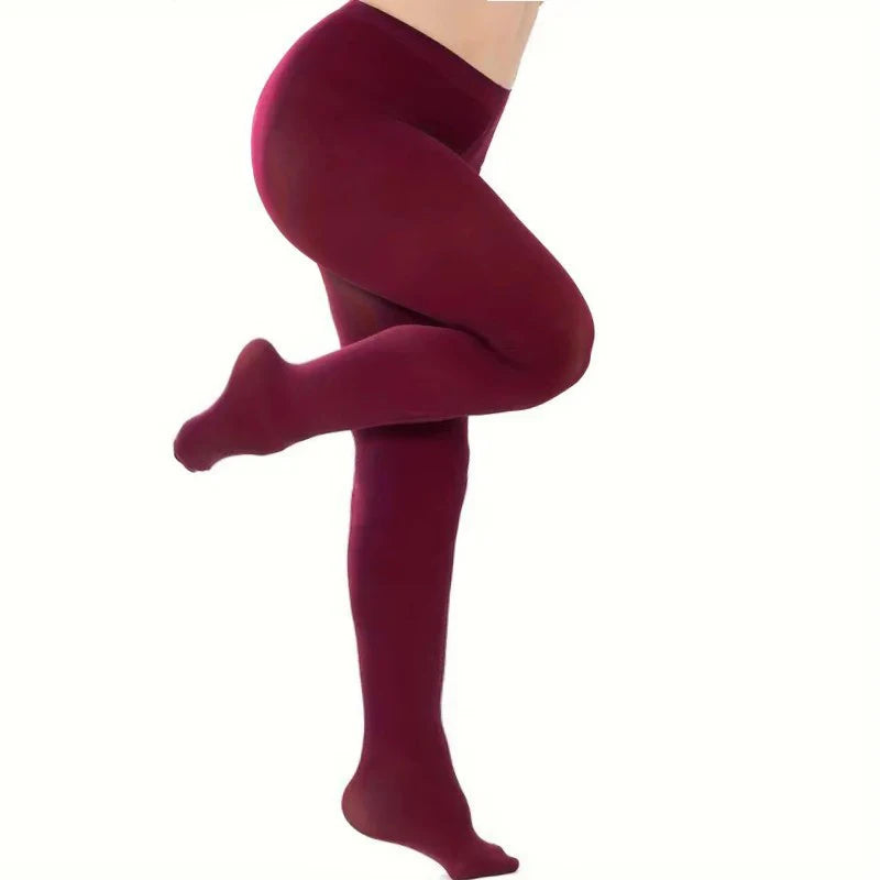 120D Velvet Tights for Women – Soft Plus Size Pantyhose