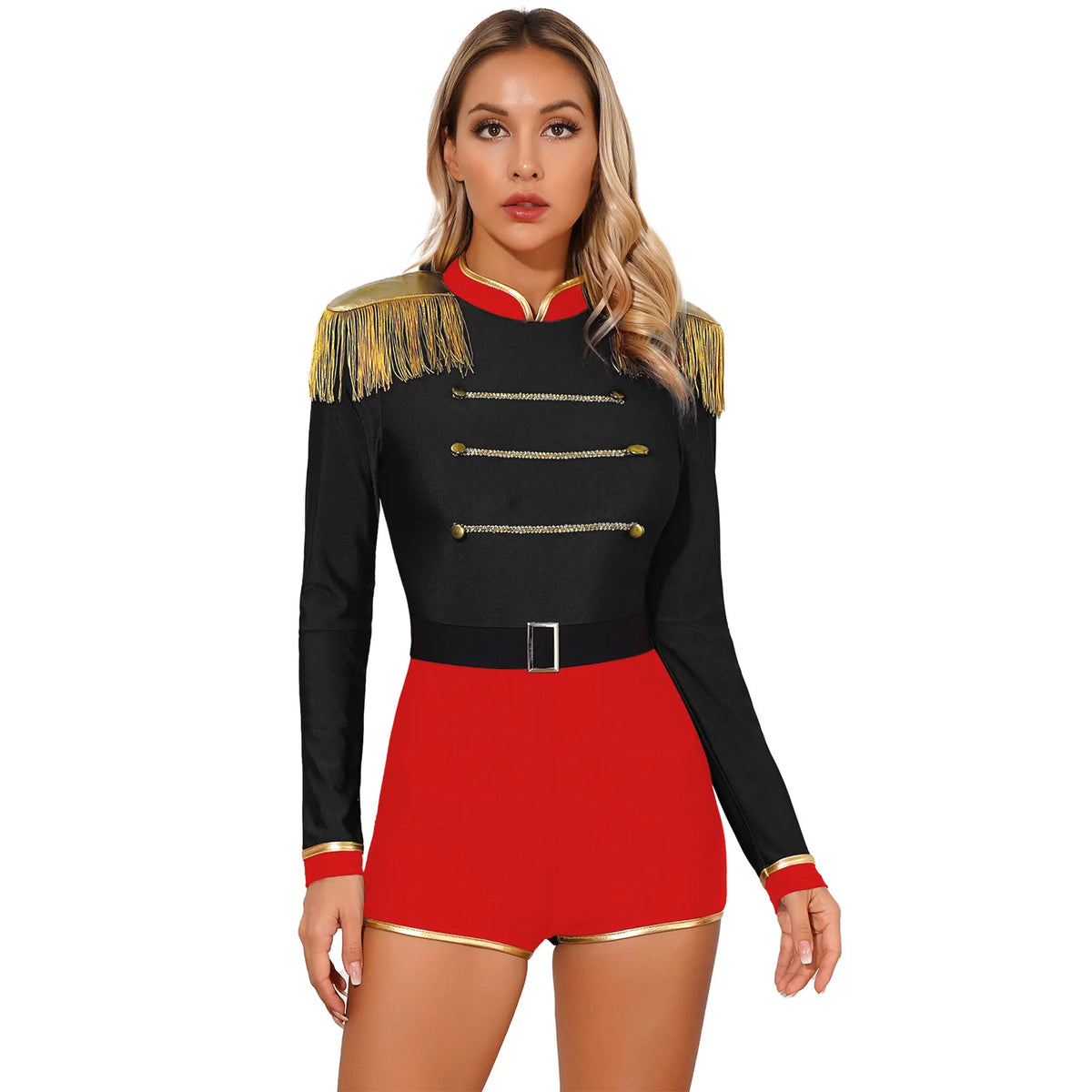 Womens Circus Ringmaster Halloween Cosplay Costume Glitter Lion Tamer Director Uniform Circus Majorette Carnival Clown Clothings