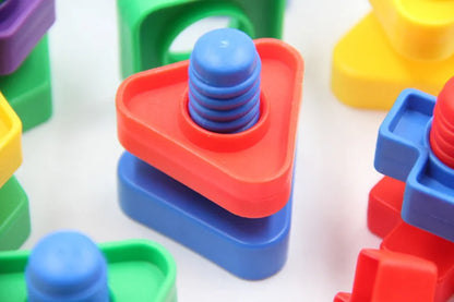 Screw Building Blocks – ABS Nut Shape Construction Set