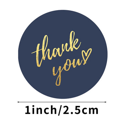 Thank You Stickers – 1 Inch Blue Envelope Sealing Labels