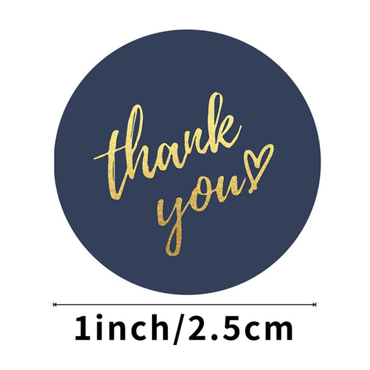 Thank You Stickers – 1 Inch Blue Envelope Sealing Labels