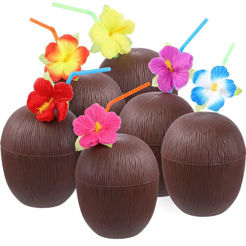 Pineapple Party Cups 6/10pcs Tropical Juice Cups for Summer Events