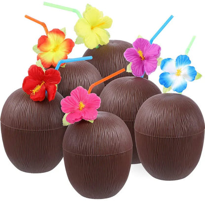 Pineapple Party Cups 6/10pcs Tropical Juice Cups for Summer Events