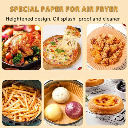 Air Fryer Paper Liners Disposable Round Parchment Baking Sheets