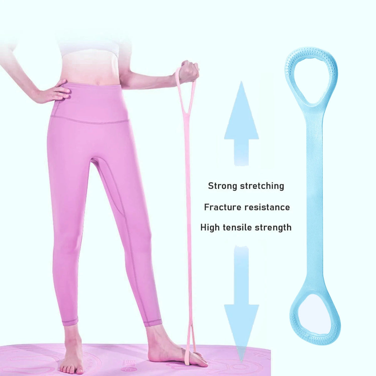 8-Piece Resistance Bands Set for Workout, Yoga & Pilates