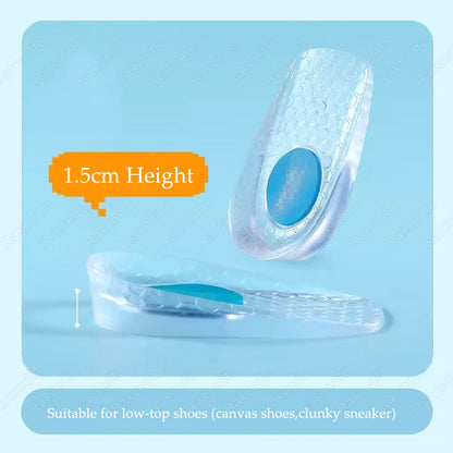Silicone Height Increase Insoles – Invisible Gel Heel Lift Inserts