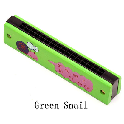 Kids Wooden Harmonica Musical Instrument Toy for Beginners