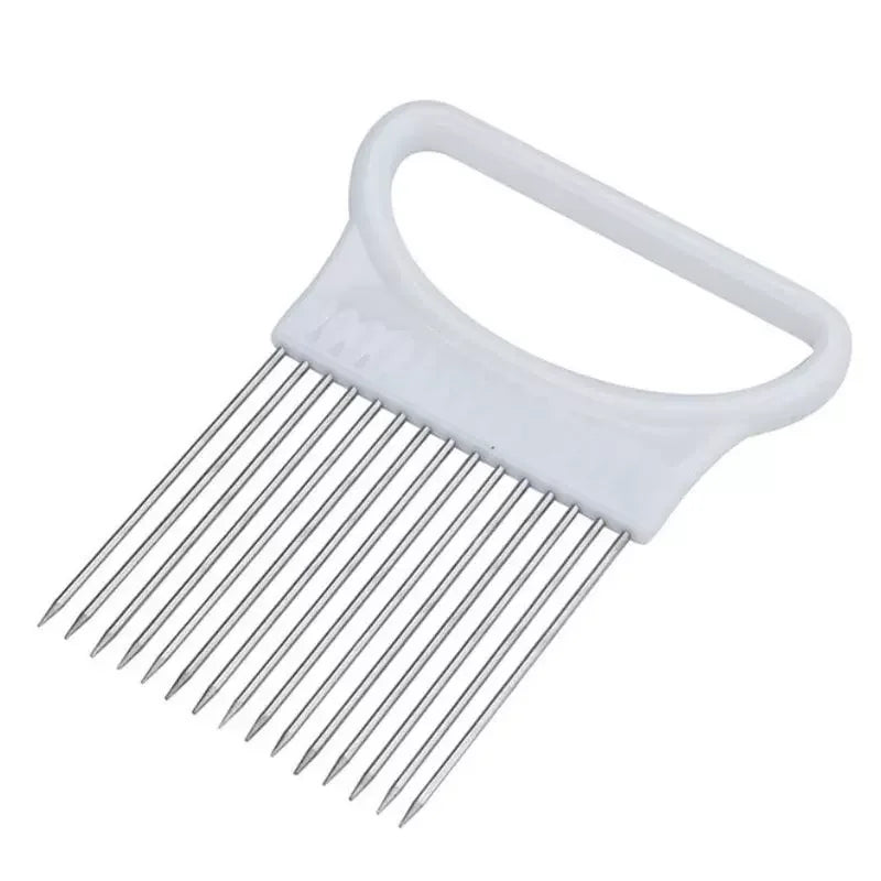Onion Slicer Stainless Steel Vegetable Cutter & Onion Holder