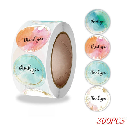 Thank You Stickers – 1 Inch Blue Envelope Sealing Labels