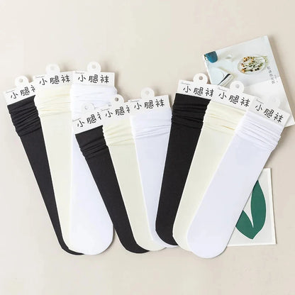 Knee High Socks for Women – Solid Color Long Socks