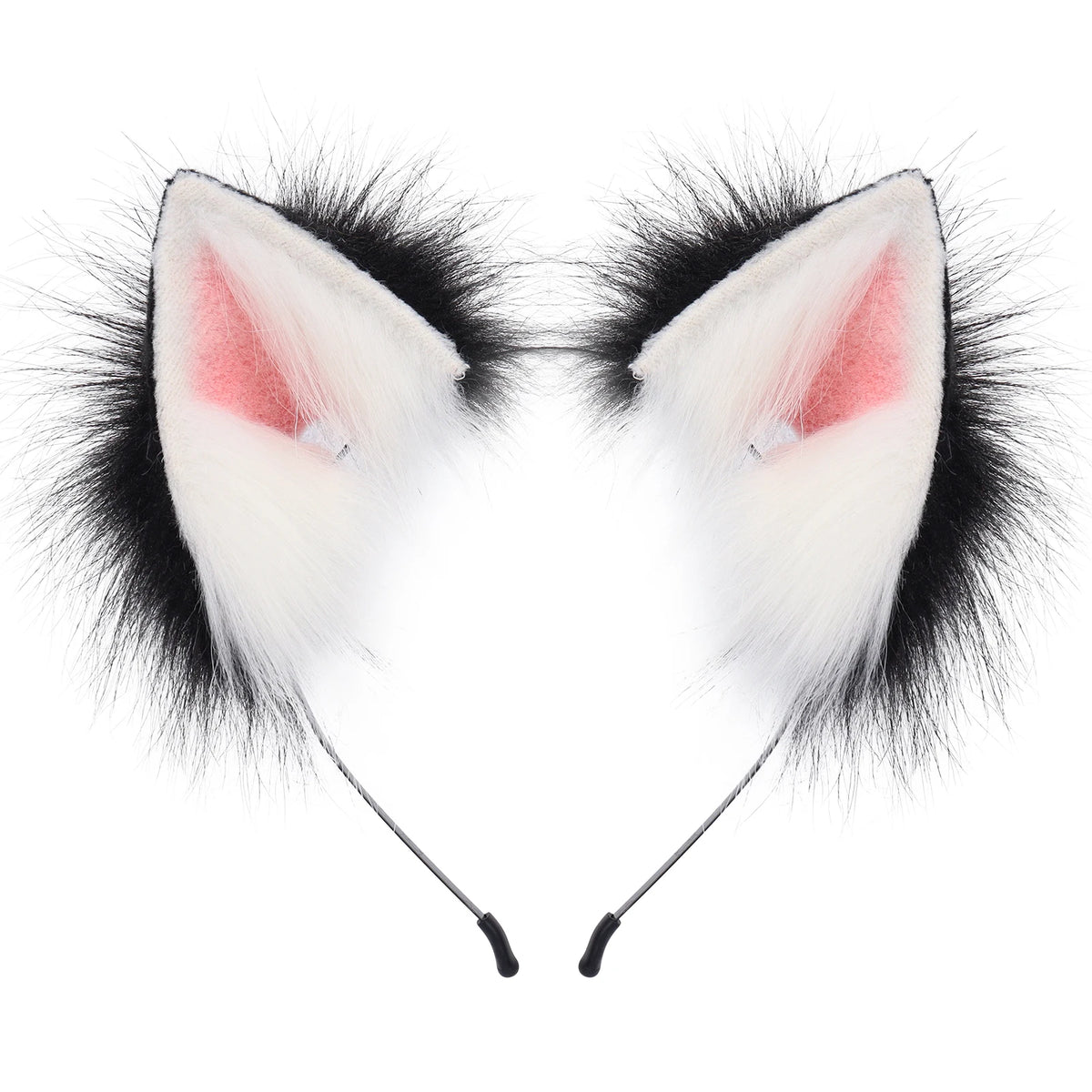 Handmade Faux Fur Animal Ears Headband Furry Cat Fox Ear Hairhoop Headwear Costume Accessory for Cosplay Masquerade