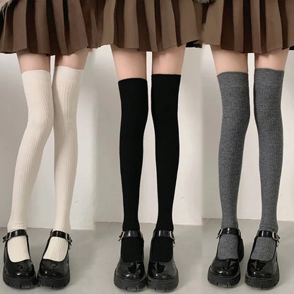 Women’s Knee High Socks – Classic Striped Cotton Style