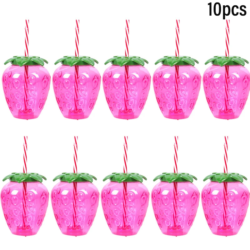 Pineapple Party Cups 6/10pcs Tropical Juice Cups for Summer Events