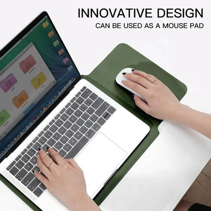 Slim PU Leather Laptop Sleeve – Water-Resistant Case for 11–16 Inch