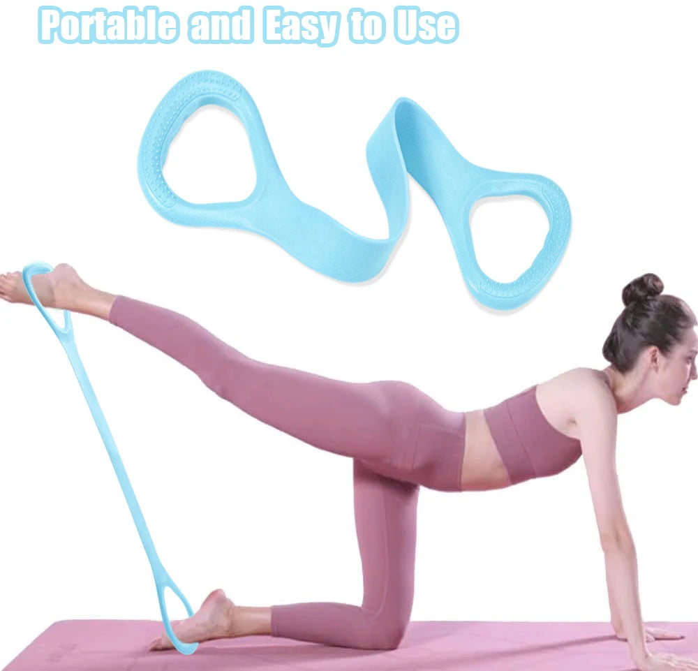 8-Piece Resistance Bands Set for Workout, Yoga & Pilates
