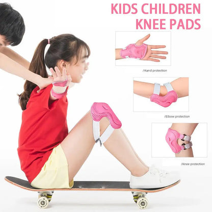 Kids Protective Gear Set with Knee, Elbow Pads & Wrist Guards